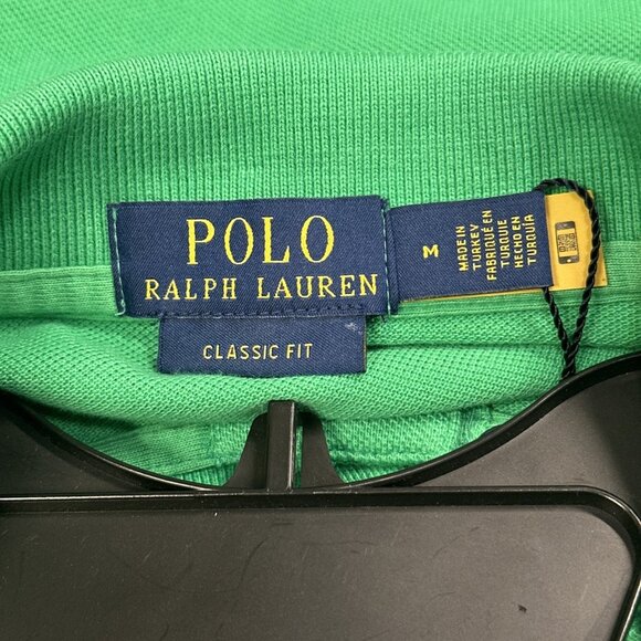 Polo Ralph Lauren Men's Medium Emerald Classic Fit Explorer Bear Mesh Polo Shirt - Picture 12 of 14